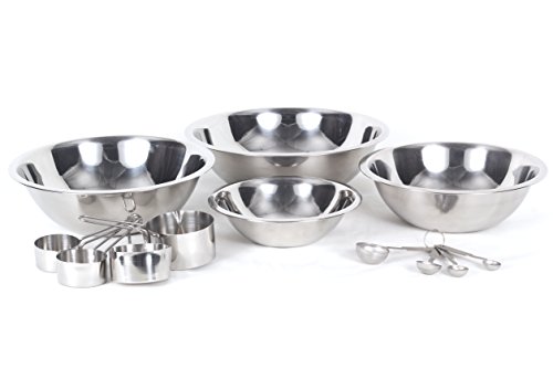 image for CucinaPrime Stainless Steel Mixing Set Mixing Bowls (1.5, 3, 4, and 5 