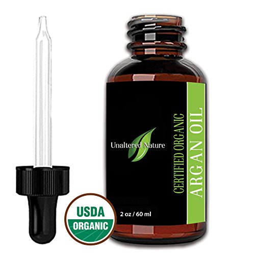 Argan Oil - 100% Pure USDA Certified Organic Argan Oil For Hair, Skin, Face, Nails - Moroccan Argan Oil - Anti Aging - Anti Wrinkle Beauty Secret - Cold Pressed 2oz