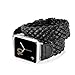 Kartice 40mm 38mm Genuine Leather Band,PU Leather Watch Band Strap Bracelet Replacement Wrist Band with Adapter Clasp for Apple Watch Series 4 40mm,Series 3,2,1 38mm Sport and Edition.(Doubl-Black3)