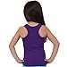 STRETCH IS COMFORT Girl's Cotton Mermaid Seashell Sparkly Ariel Tank Top Purple Small