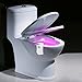 ZSTBT Toilet Nightlight Colorful Human Body Auto Motion Sensor Activated toilet night light lamp 8-Color Changes for Home Toilet Bathroom Use