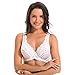 Women's Minimizer Unline Underwire Full Figure Bra with Embroidery Lace-2 pack-white-black-34D