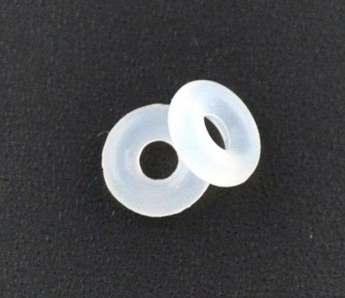 1000 x White Rubber/Silicone Beads Stopper 6mm O Rings for Bracelets. for Jewellery and Other Crafts — image 1