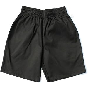 COOKMAN Chef Short Pants - Black, Relaxed Fit Kitchen & Street Use, Adjustable Drawstring Waist :