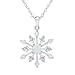 Created Opal and Created White Sapphire Snowflake Pendant