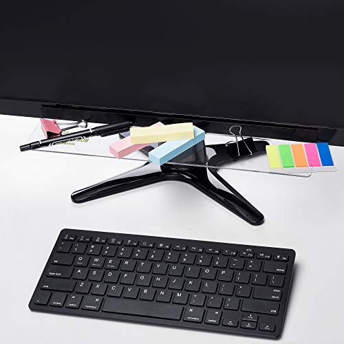 Bluecell Transparent Office Computer Monitor Sticky Note Holder Message Memo Board Shelves Storage