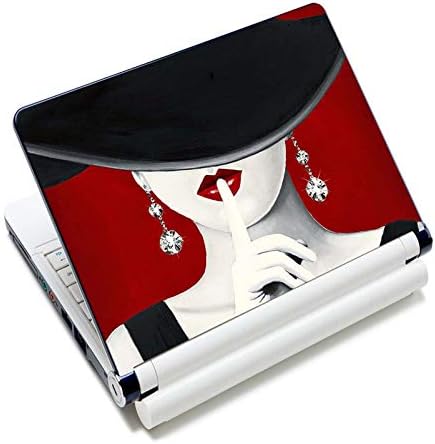 15.6 inch Laptop Notebook Skin Sticker Cover Art Decal Fits 13.3" 14" 15.4" 15.6" HP Dell Lenovo Apple Mac Asus Acer (Free 2 Wrist Pad Included) (Hooded Lady)