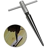 CAIDU Taper Pin Reamers， 5mm - 16mm Bridge Pin Hole Hand Held Reamer T Handle Tapered 6 Fluted Chamfer Reaming Woodworker Cutting Tool (5-16mm)