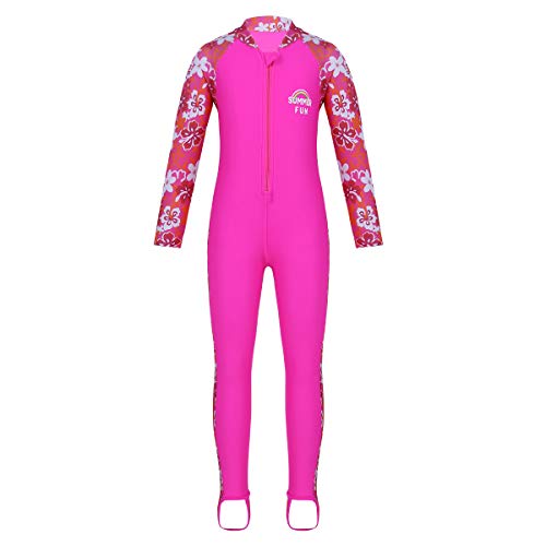 Full Swimming Costumes - inlzdz Kids Girls Floral Long Sleeve