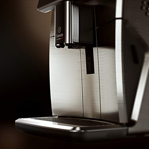 Saeco Xelsis Super Automatic Espresso Machine, Titanium Metal Front
