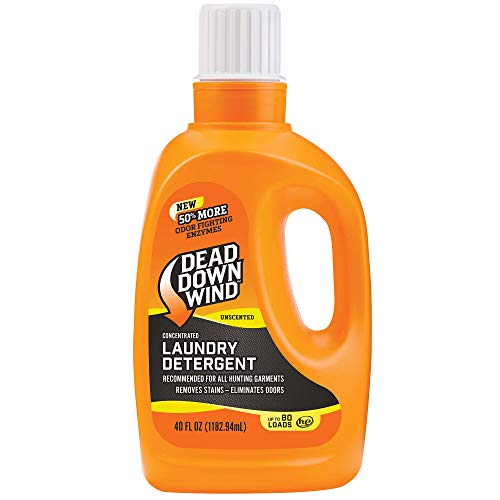 Dead Down Wind Laundry Detergent 40oz Bottle Unscented Gentle Odor Eliminator + Stain