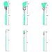 Face Mask Brush, ESARORA Silicone Cosmetic Brush Set of 6 Face Mask Brush set and Eye makeup Brushes (Green)