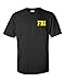 All Things Apparel FBI Federal Bureau of Investigation Front & Back Men's T-Shirt- Med Black (ATA241)