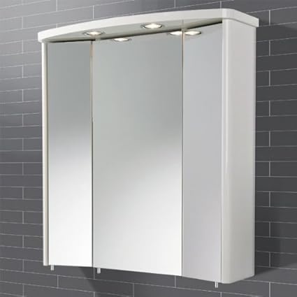 Hib Tissano Triple Door Illuminated Bathroom Mirror Cabinet W650 X
