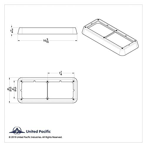 2 United+Pacific+Plastic+Headlight+Rectangular