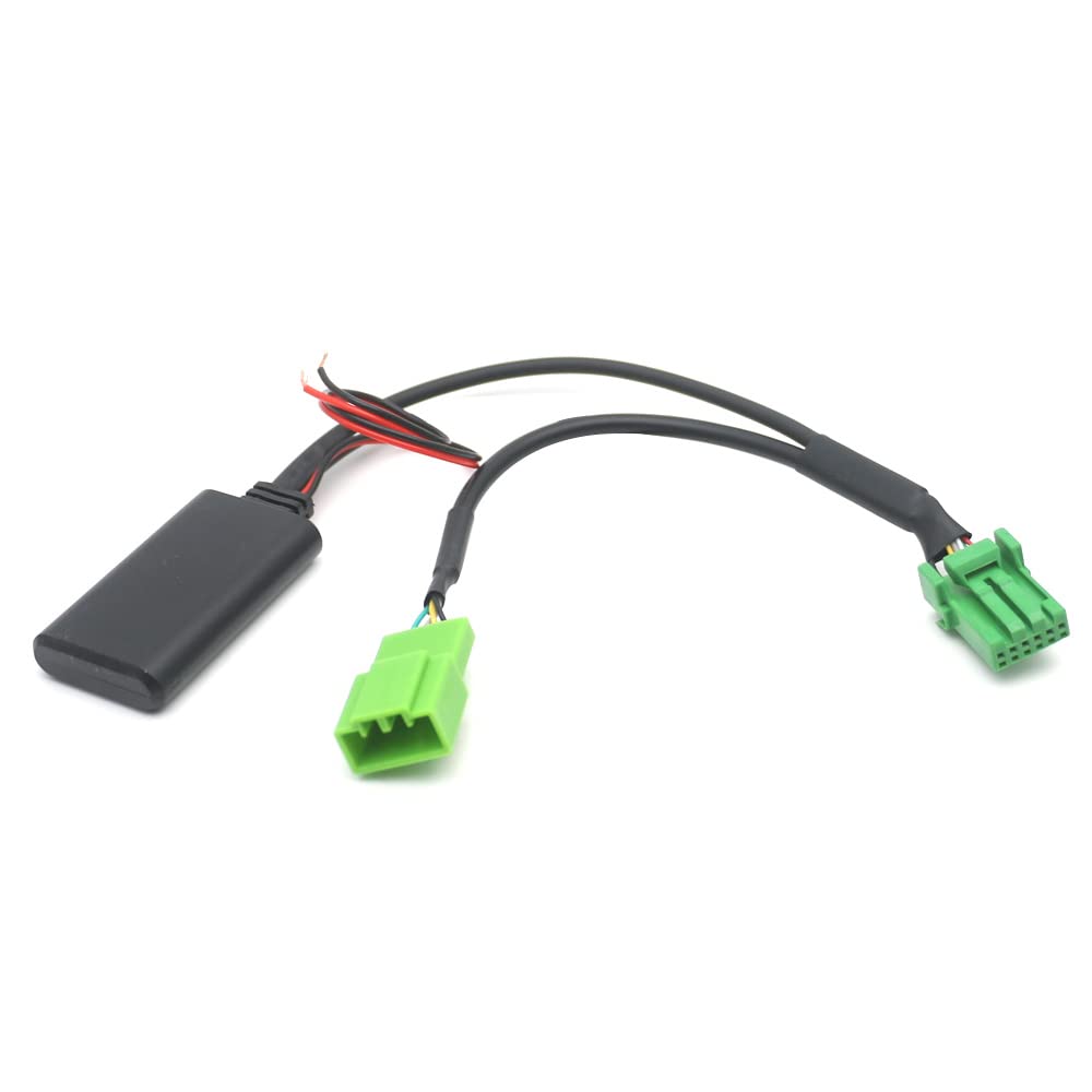 Car Radio Bluetooth 5.0 Audio 6 Pin Green Plug Aux In Jack Microphone Adapter Cable Replacement Compatible With Land Rover Discovery 3 Freelander 2