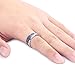 Sliver and Blue Celtic Dragon Titanium Steel Wedding Band Ring for Mens and Womens 8MM Width Size 12