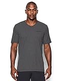 Under Armour Men's Charged Cotton V-Neck, Carbon Heather/Black, X-Large