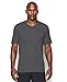 Under Armour Men's Charged Cotton V-Neck, Carbon Heather/Black, Medium