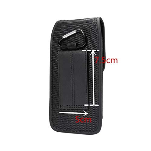 Mobiele telefoon riem Holster heuptas, mobiele telefoon heuptas voor mannen, 5.3"/6" universele verticale lederen flip cover telefoon riemclip case kaarthouder Pouch Carry portemonnee Fanny Pack met karabijnhaak lus - Image 4