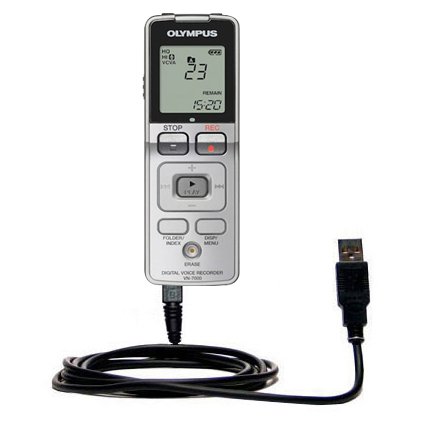 Gomadic Classic Straight USB Cable for The Olympus VN-8100PC - Uses TipExchange Technology - Thumbnail 3