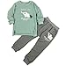 Jastore® Baby Girl 2pcs Cute Elephant Clothing Sets Top and Pants Fall Clothes (2T, Green)