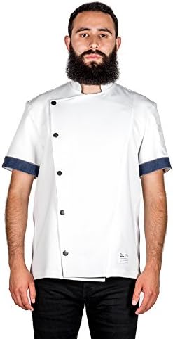 Crew Apparel Men's Chef Coat The Hipster Made In America … (XX-Large, White)