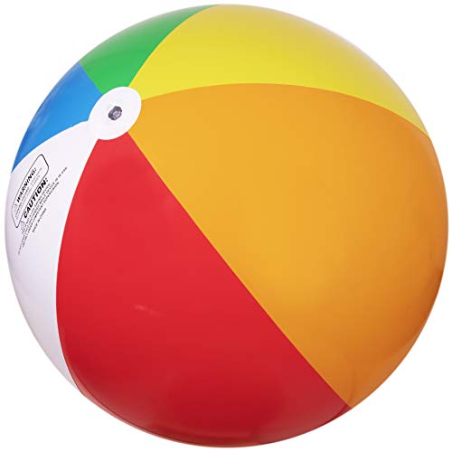 Narwhal Novelties 5 Foot Large Beach Ball; Rainbow, Gigantic, Jumbo Inflatable Beach Ball (5