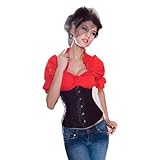 Muka Black Corset Brocade Underbust Bustier Plus Size Corset