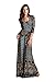 On Trend Women's Paris Bohemian 3/4 Sleeve Faux Wrap Long Maxi Resort Dress