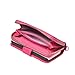 Pooqdo (TM) 2015 Newest Magnetic Zip Flip Wallet Leather Card Case Cover for Iphone 5 5g 5s (Hot Pink)