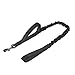 Tactical Dog Training Bungee Leash with 2 Control Handle Quick Release Nylon Leads Rope (Black)