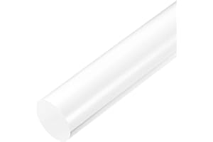 Unifizz Acrylic Round Rod,Clear,3/4 inch Diameter 12-1/4 inch Length,Solid Plastic PMMA Bar Stick
