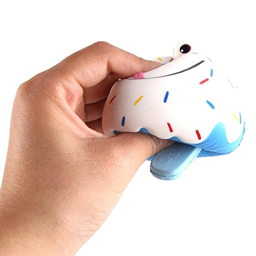 Clearance Sale!DEESEE(TM)Squishies Frogs Ice Cream Scented Slow Rising Squeeze Toys Stress Reliever Toys (A) - Thumbnail 3