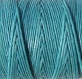 Turquoise Waxed Irish Linen. Sold per 10 yards of 2-ply