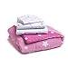 Delta Children Toddler Bedding Set | Girls 4 Piece Collection | Fitted Sheet, Flat Top Sheet w/Elastic Bottom, Fitted Comforter w/Elastic Bottom, Pillowcase, Blushing Star | Pink