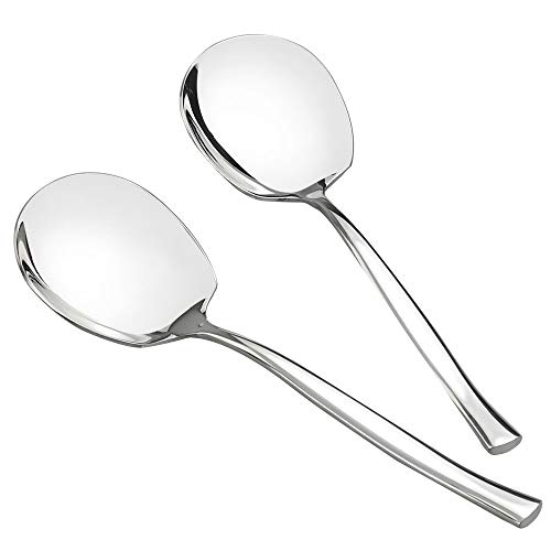 Idomy 8Piece Stainless Steel Buffet Serving Spoon, Large Serving Spoon