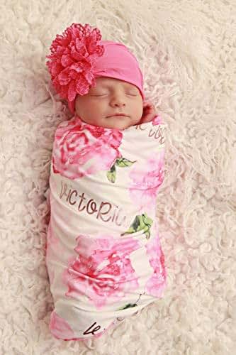 Personalized Swaddle Blanket. 100% organic cotton Baby