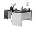Ameriwood Home Pursuit Office Set with Mobile File Cabinet Bundle, Gray