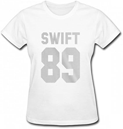 LOJSAQ Swift 89 Tshirt Trendy Print T-Shirts Valentine Women Tee White