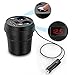 Chnano Car Cup Charger Holder Charger 12V/24V USB Power Adapter with Dual USB Ports 3.1A and 2-Socket Cigarette Lighter Splitter GPS for iPhone 7/7Plus,Galaxy S6/S7 Edge