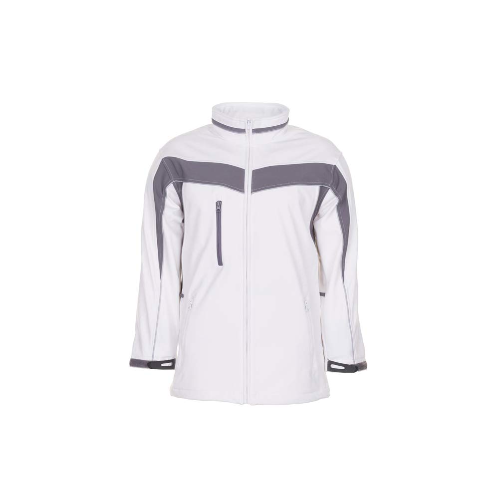 Planam 2703048 Size Medium "Plaline" Softshell Jacket - Pure White/Zinc