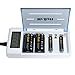 Mr.Batt Universal Smart Battery Charger (Overheat Protection funtion) for AA AAA C D 9V Rechargeable Batteries with 4 Pack 10000mAh D Size Rechargeable Batteries