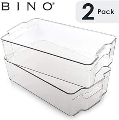 Bino Stackable Plastic Organizer Storage Bins X Large 2 Pack