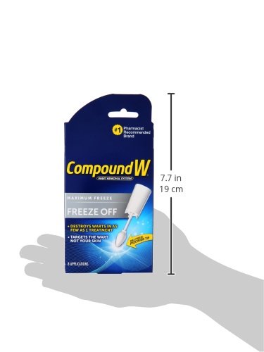 COMPOUND W FREEZE OFF WART REMOVER, WART REMOVAL SYSTEM FOR REMOVING COMMON & PLANTAR WARTS, 8 APPLICATIONS
