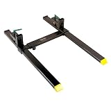 Titan Clamp on Heavy Duty Pallet Forks and adjustable Stabilizer Bar for loaders