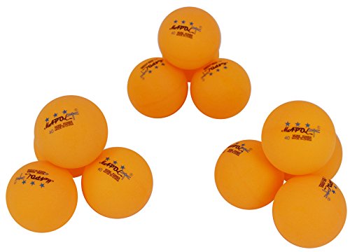 MAPOL Ping Pong Balls 100 Orange 3-star Table Tennis for Advanced Training