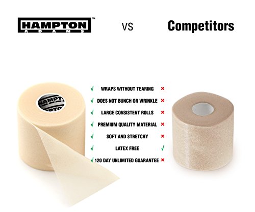 Triple Pack Sports Wrap/Athletic Tape - Professional Grade Foam - Perfect for Taping Wrist, Ankles and Knees - Ultra Strong