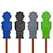 Munchables Chewable Sensory Pencil Toppers - Robots (Set of 4) (Black/Navy/Grey/Green)