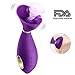 Utimi Clitoral Vibrator 10-Mode Pussy Pump Waterproof Powerful Clitoris Sucker Rechargeable C-spot Stimulator with Teasing Ticklers for Women